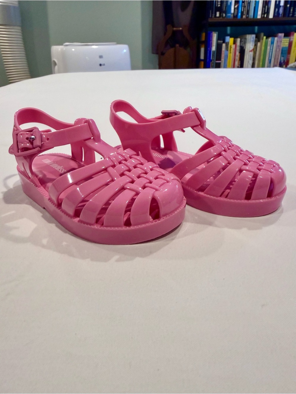 Mini Melissa Possession Sandals Girls 7 Fisherman Jelly Glossy Pink Summer Beach